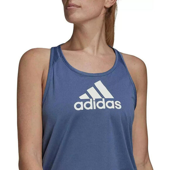 adidas 278035 AEROREADY 2 Move Logo Sport Tank Top, Blue/White, sz. XS - Picture 1 of 4